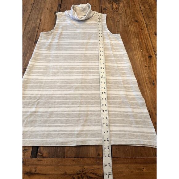 Garnet Hill Tank Top Sleeveless Tunic Tencel Mock Neck Slit Modern Shirt XS - Picture 8 of 12